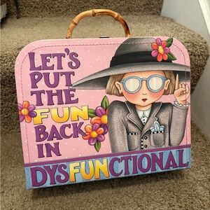 Mary Engelbreit "Let's Put The Fun In DysFUNctional" Craft Storage